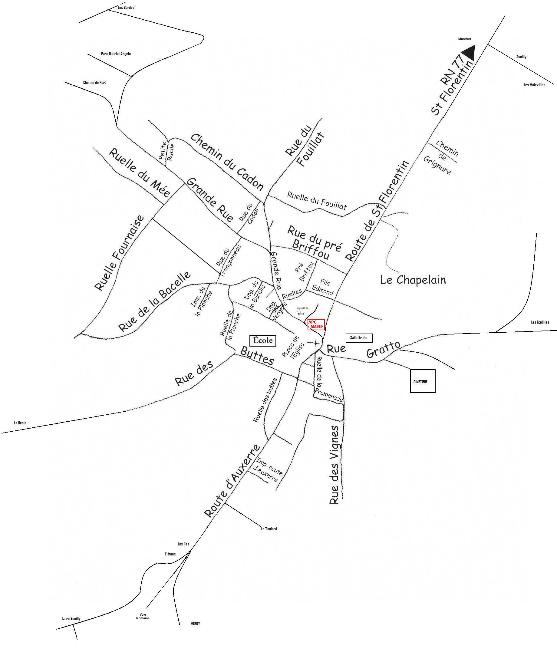 plan de Montigny la Resle